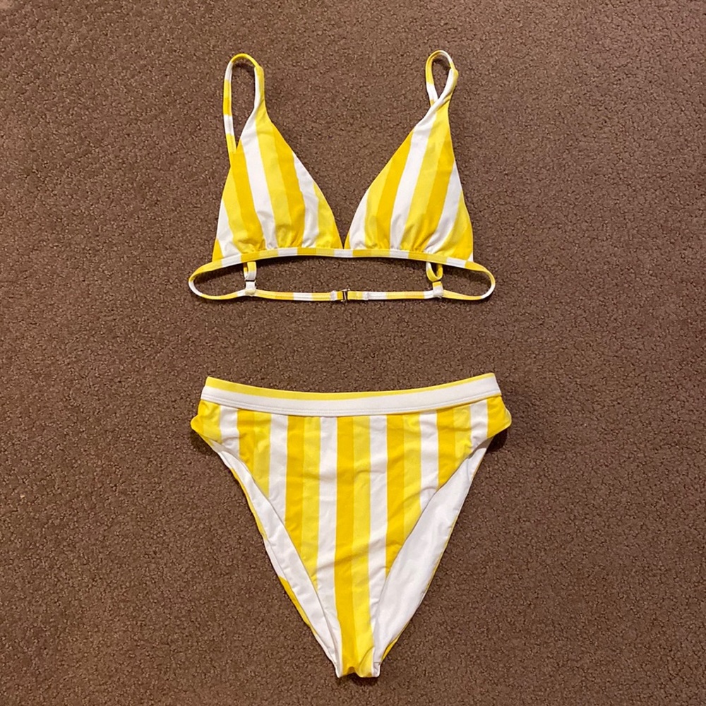 Dippin Daisy’s Yellow Striped Bikini